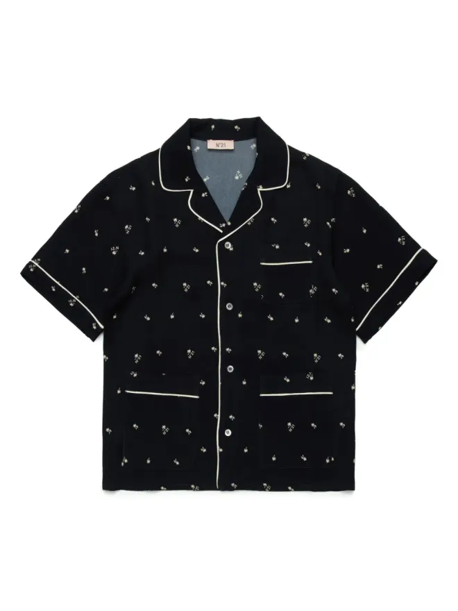Nº21 Kids Nº21 Kids ロゴ柄シャツの商品画像
