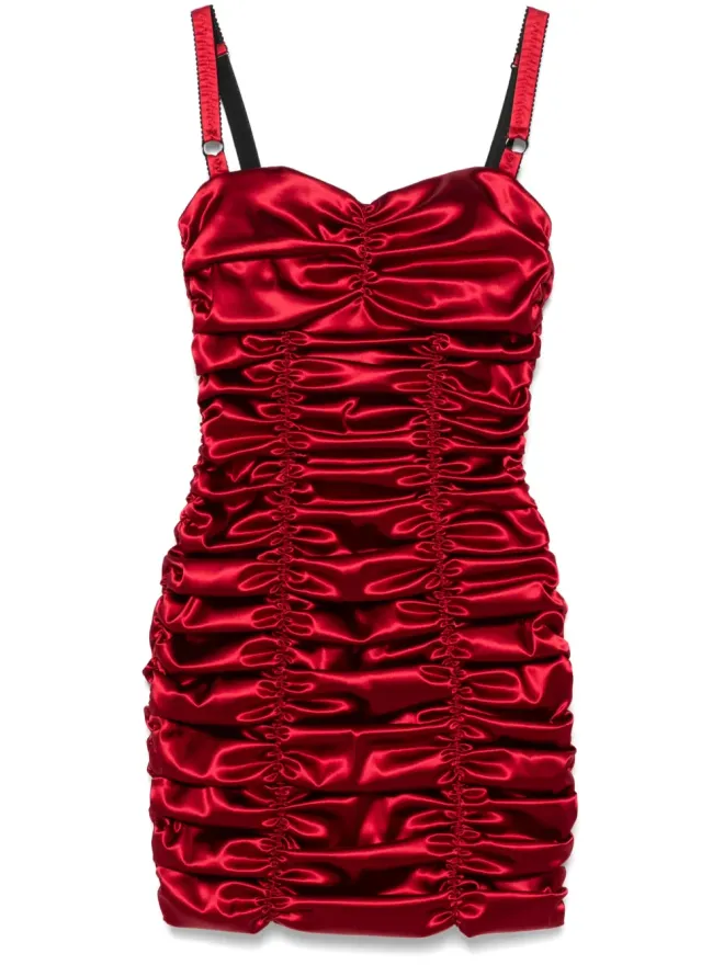 Dolce & Gabbana Dolce & Gabbana ドレープサテンミニドレスの商品画像