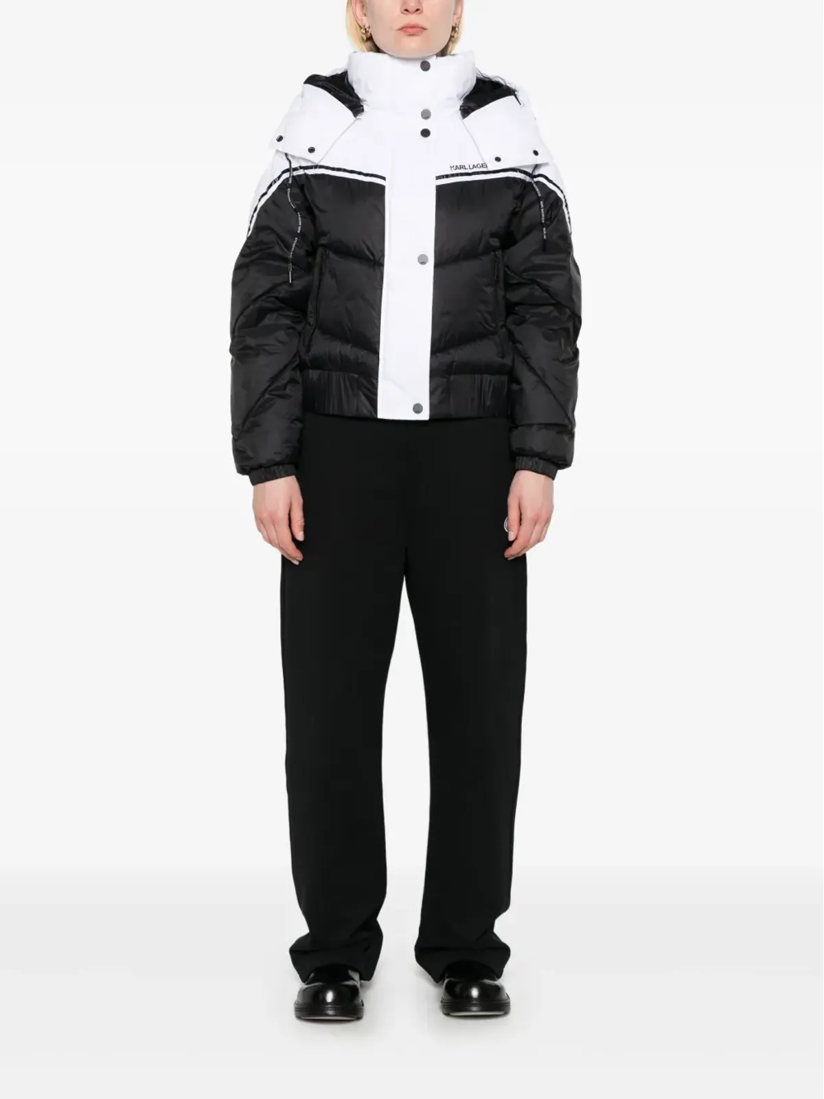 Karl Lagerfeld カラーブロック パディッドジャケット - ホワイト - 画像2