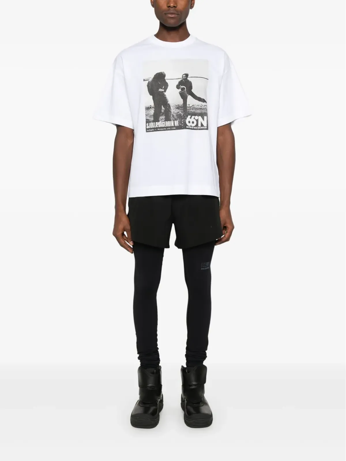 MM6 Maison Margiela X Salomon セームレスレギンス - ブラック - 画像2