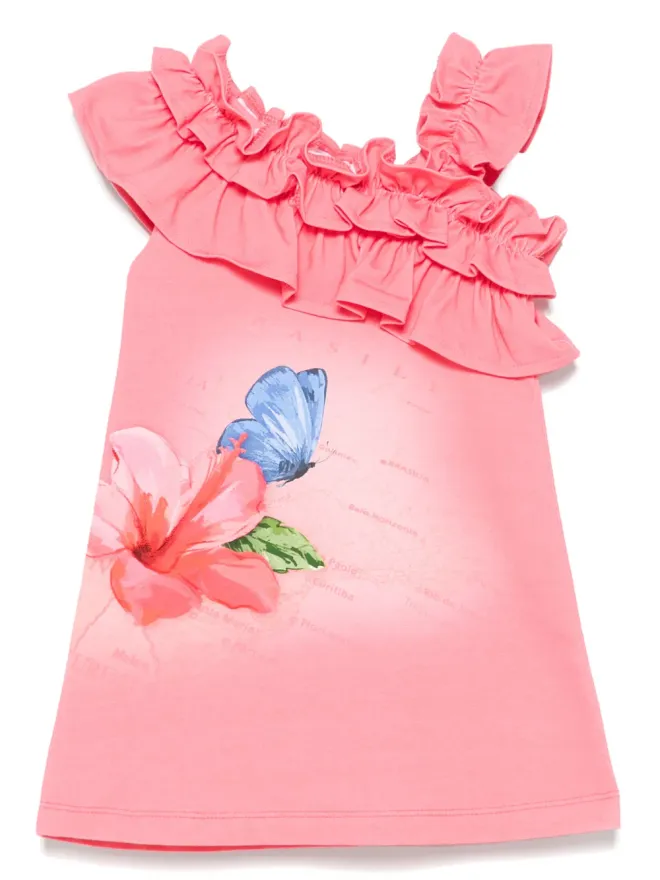 Lapin House Lapin House フリルディテールドレス ピンクの商品画像
