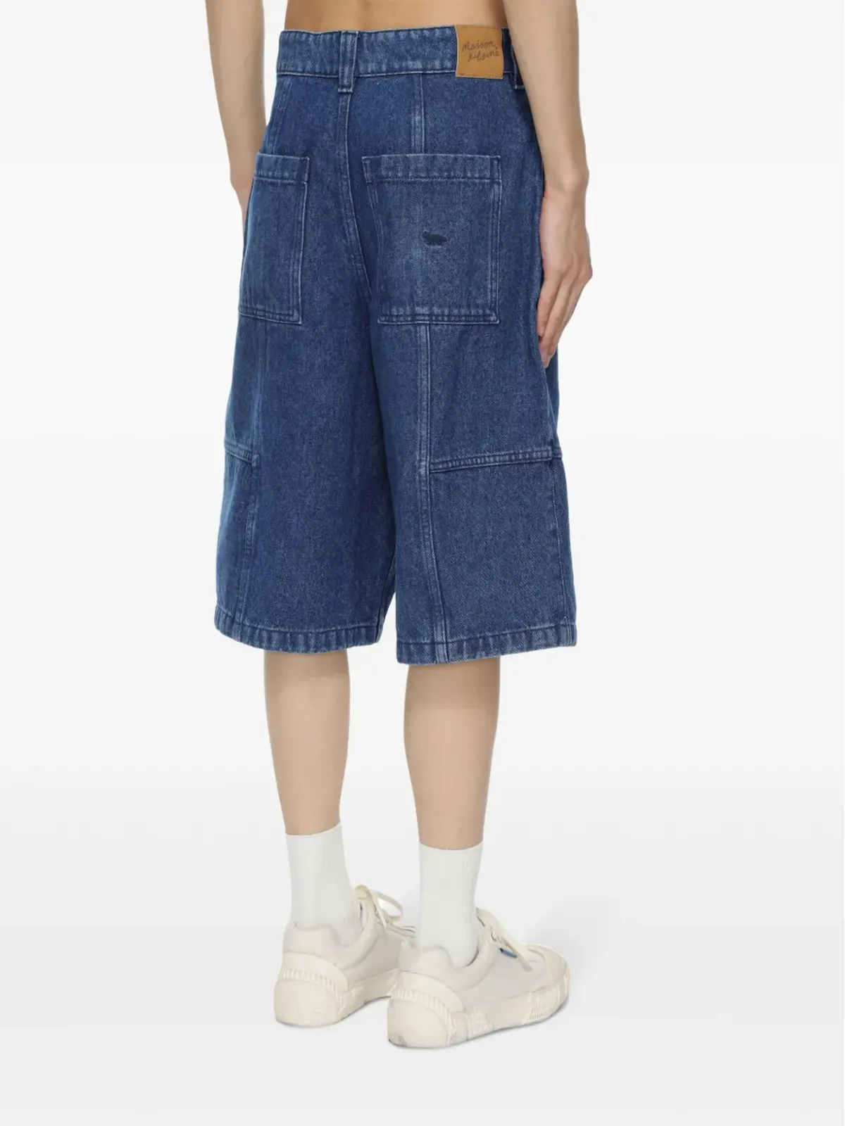 Maison Kitsuné ワークウェア デニムショーツ ブルー - 画像5