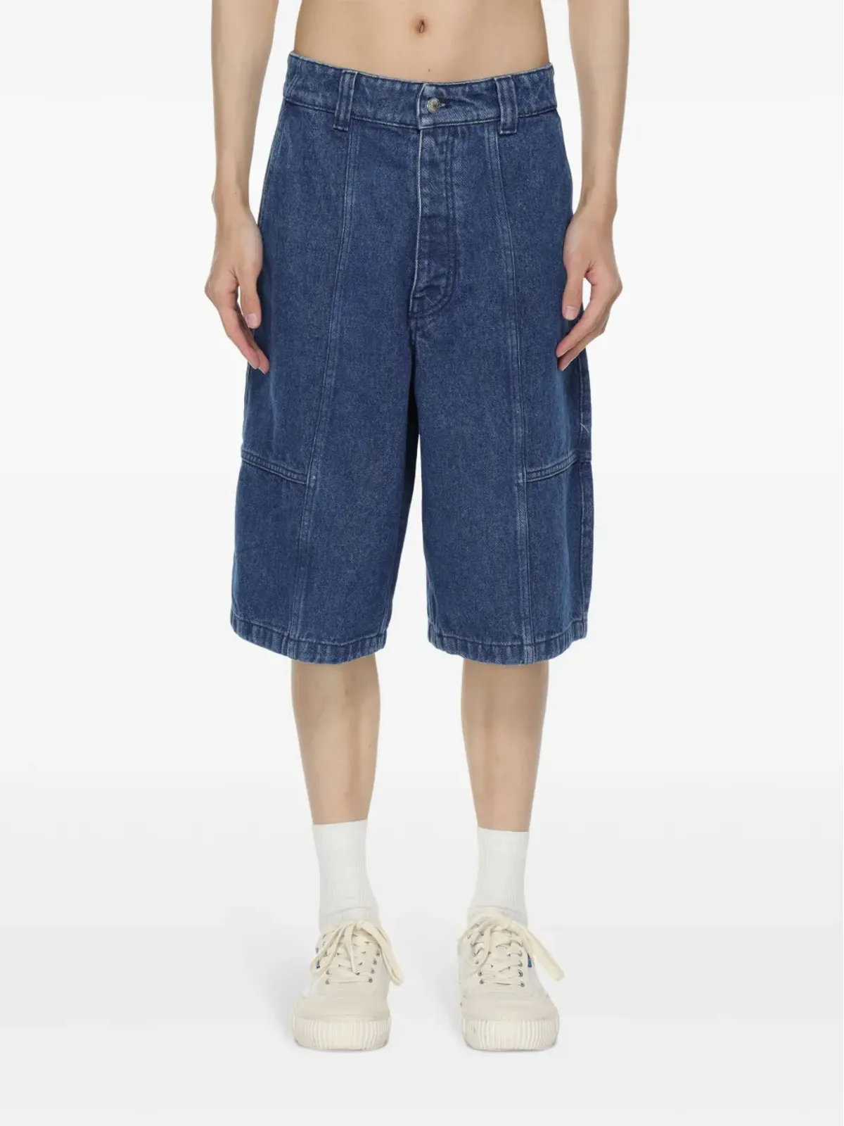 Maison Kitsuné ワークウェア デニムショーツ ブルー - 画像3