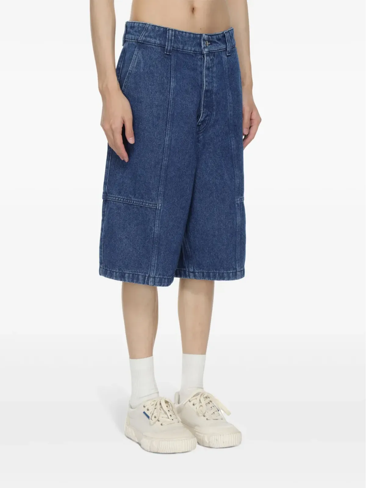 Maison Kitsuné ワークウェア デニムショーツ ブルー - 画像4