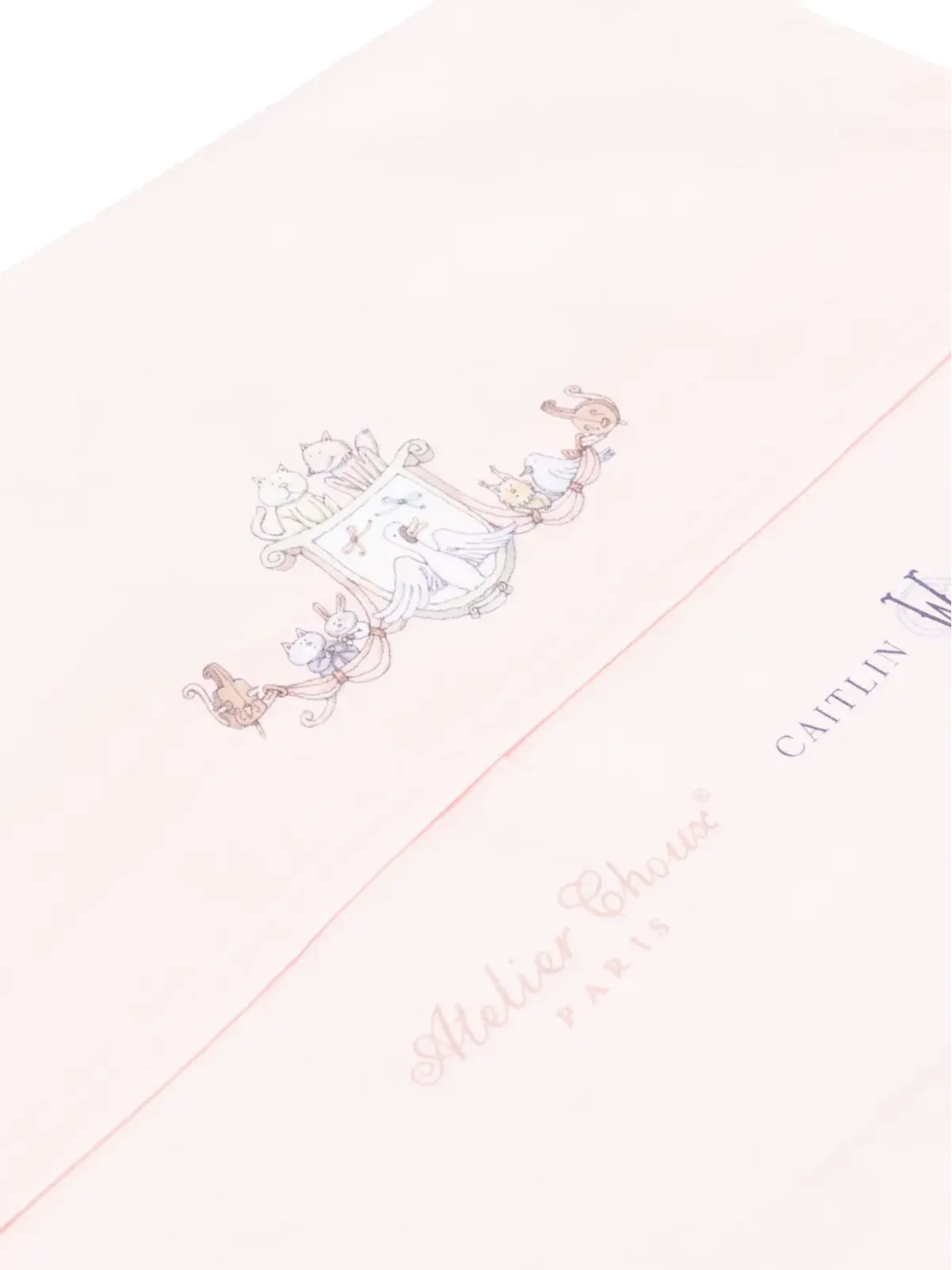 Atelier Choux Toile de Jouy 枕カバー ピンク - 画像2