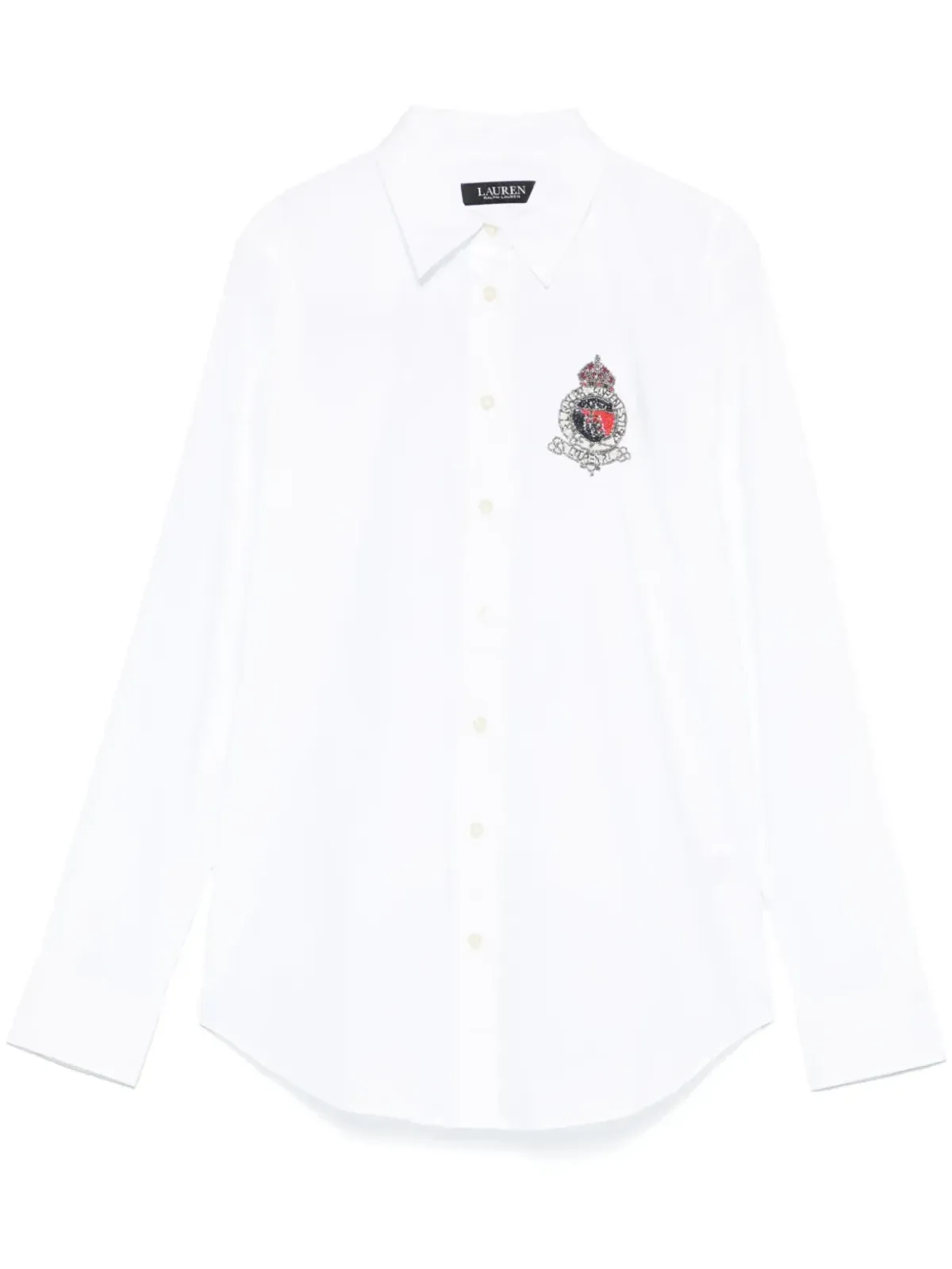 Lauren Ralph Lauren beaded-crest shirt - White - 画像1
