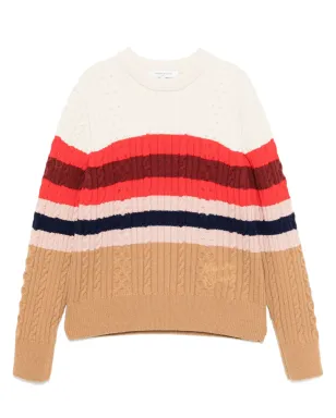 Maison Kitsuné ストライプ柄ケーブルニットセーター - マルチカラー - サムネイル1