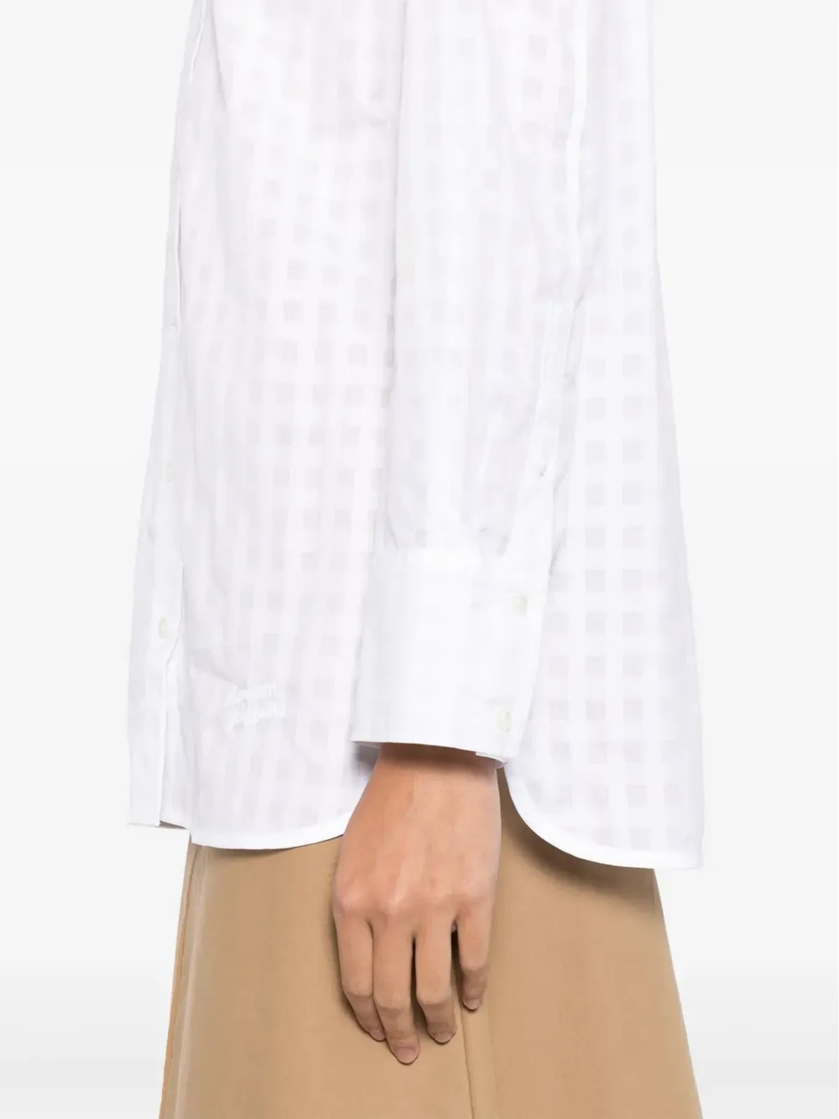 Maison Kitsuné グリッド柄シャツ - ホワイト - 画像5