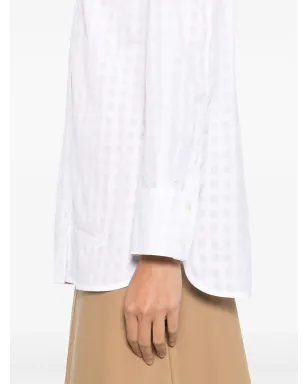 Maison Kitsuné グリッド柄シャツ - ホワイト - サムネイル5