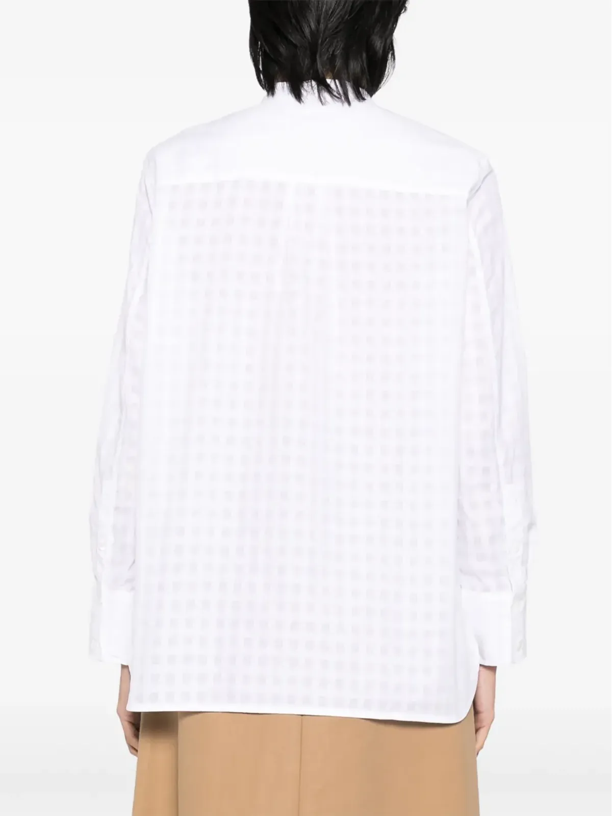 Maison Kitsuné グリッド柄シャツ - ホワイト - 画像4
