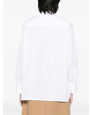Maison Kitsuné グリッド柄シャツ - ホワイト - サムネイル4
