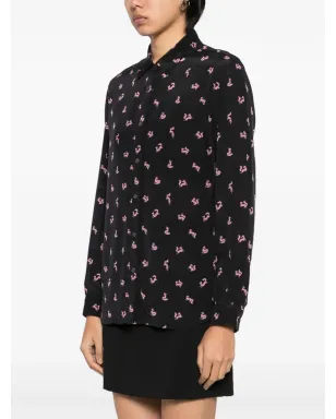 Maison Kitsuné クラシック フルイド シャツ ブラック - サムネイル3