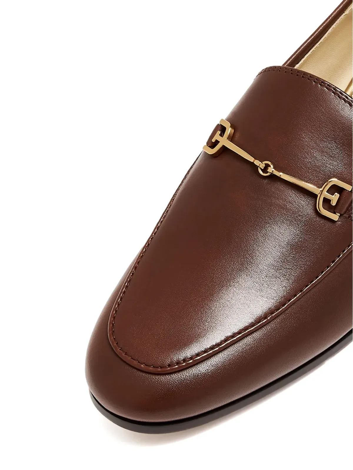 Sam Edelman チェーンディテール レザー ローファー ブラウン - 画像4