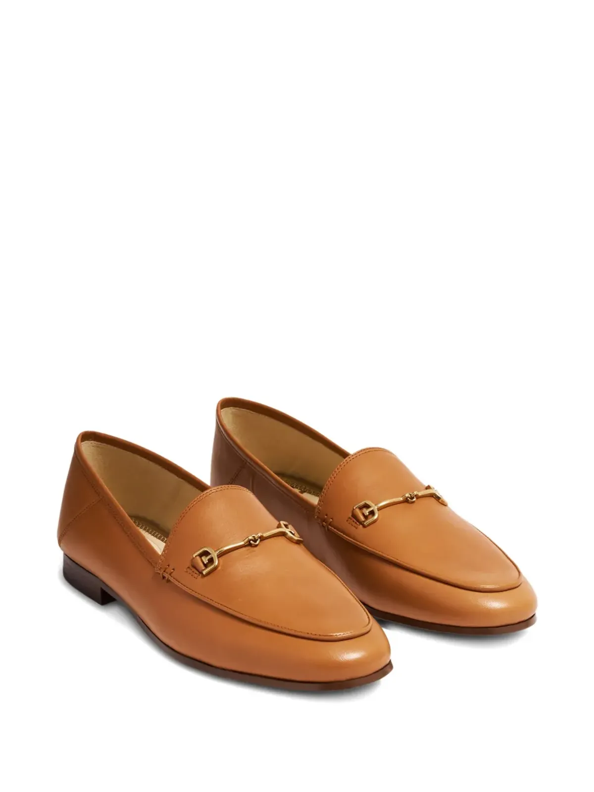 Sam Edelman ロレイン ホースビット メタリック レザー ローファー（ブラウン） - 画像2