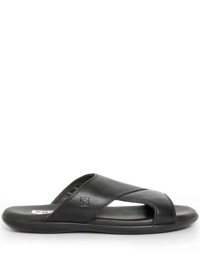 Amir Slama Amir Slama フェイクレザー スライド ブラックの商品画像
