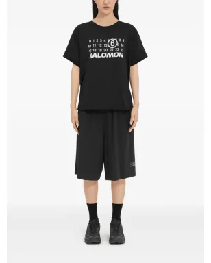 MM6 Maison Margiela X Salomon ロゴプリント Tシャツ ブラック - サムネイル2