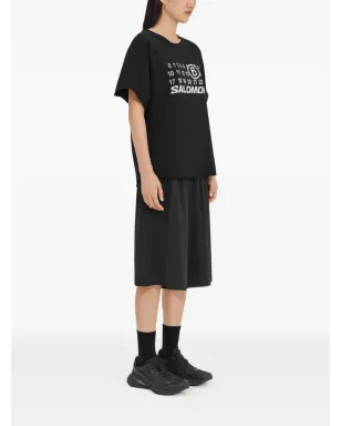 MM6 Maison Margiela X Salomon ロゴプリント Tシャツ ブラック - サムネイル3