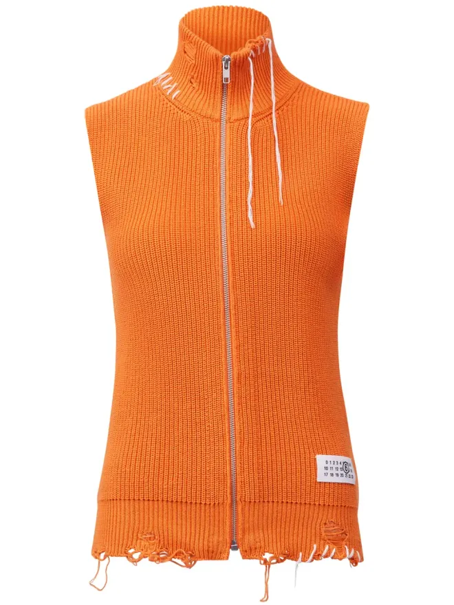 MM6 Maison Margiela MM6 Maison Margiela リブ編みカーディガン - オレンジの商品画像