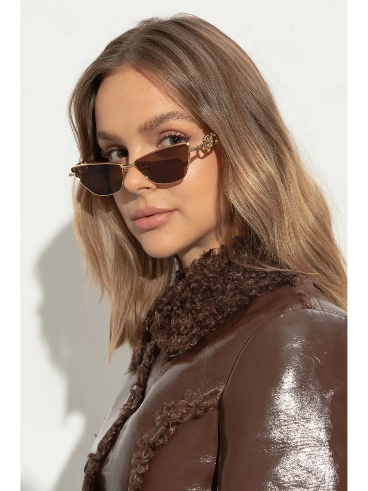 VALENTINO GARAVANI EYEWEAR VLogo Sign キャットアイサングラス - 画像2