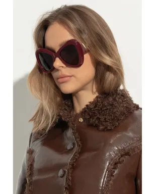 VALENTINO GARAVANI EYEWEAR oversize-frame sunglasses - Red - サムネイル2