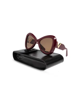 VALENTINO GARAVANI EYEWEAR oversize-frame sunglasses - Red - サムネイル3