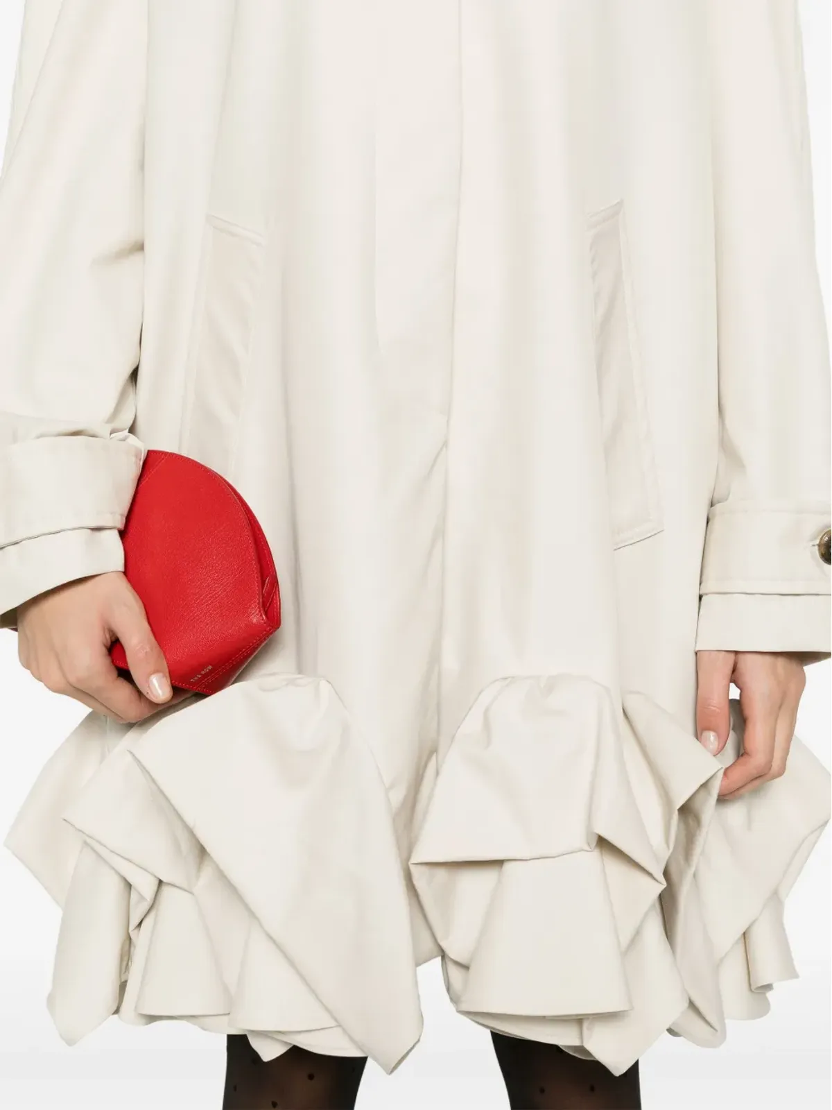 Viktor &amp; Rolf フリル付きトレンチコート - 画像5