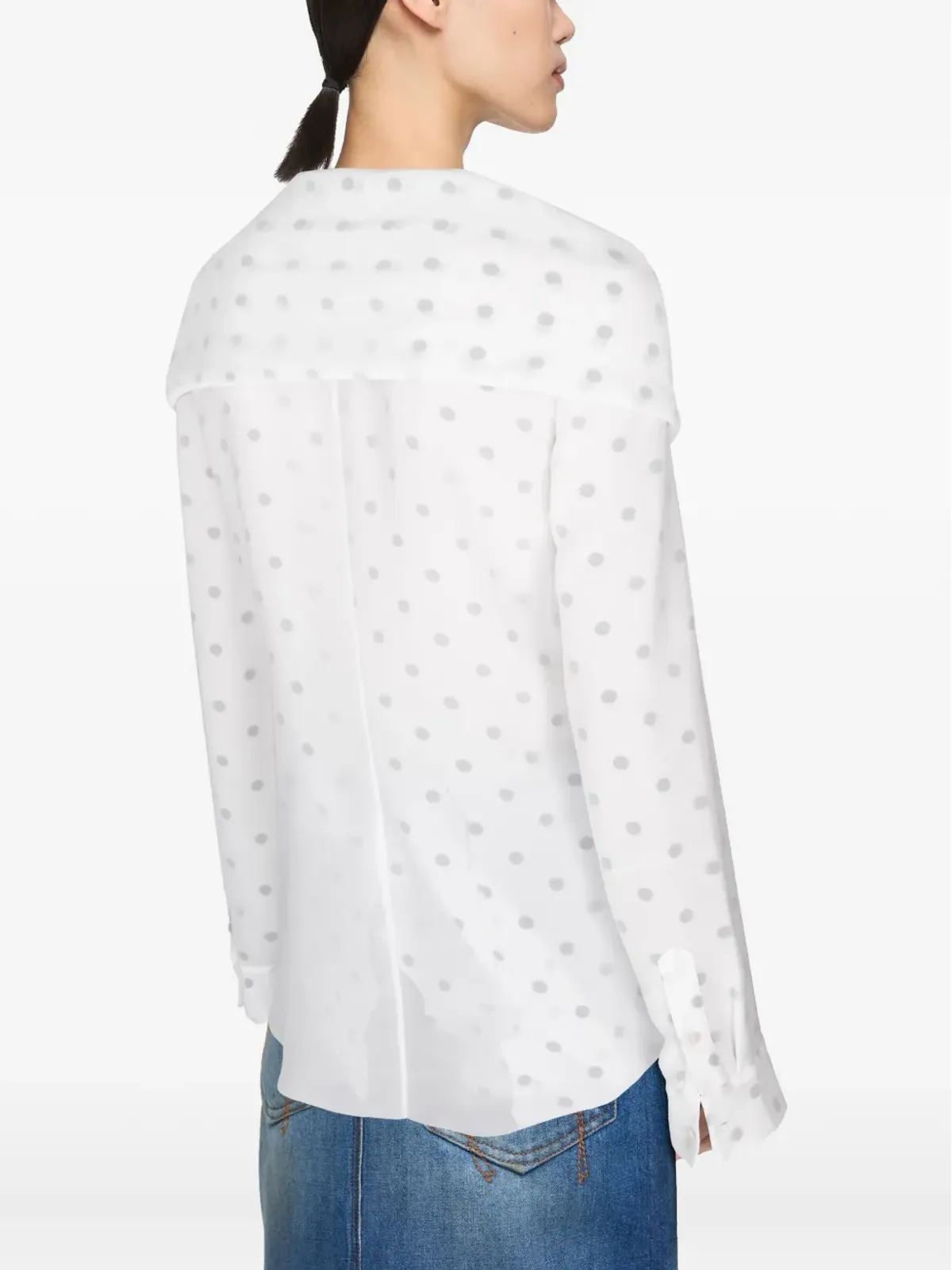 Acne Studios レイヤードタイネック ブラウス - 画像4