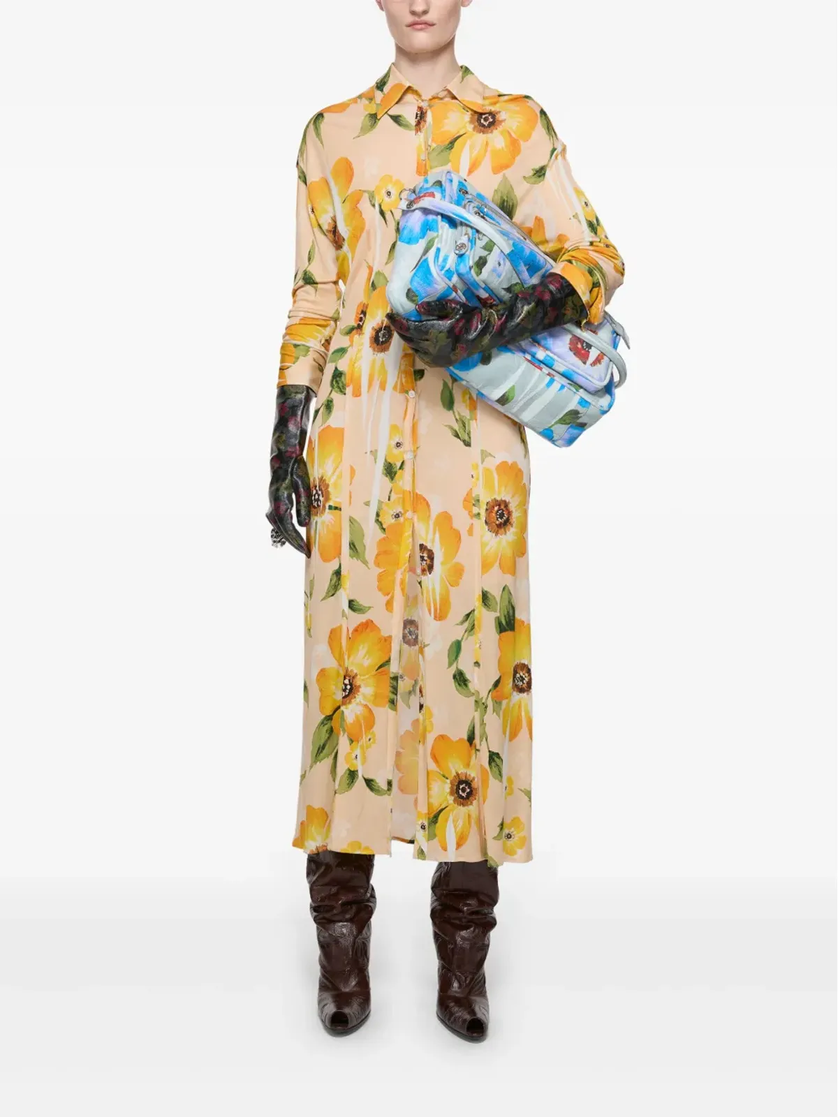 Acne Studios フローラルプリント ミディドレス - 画像2