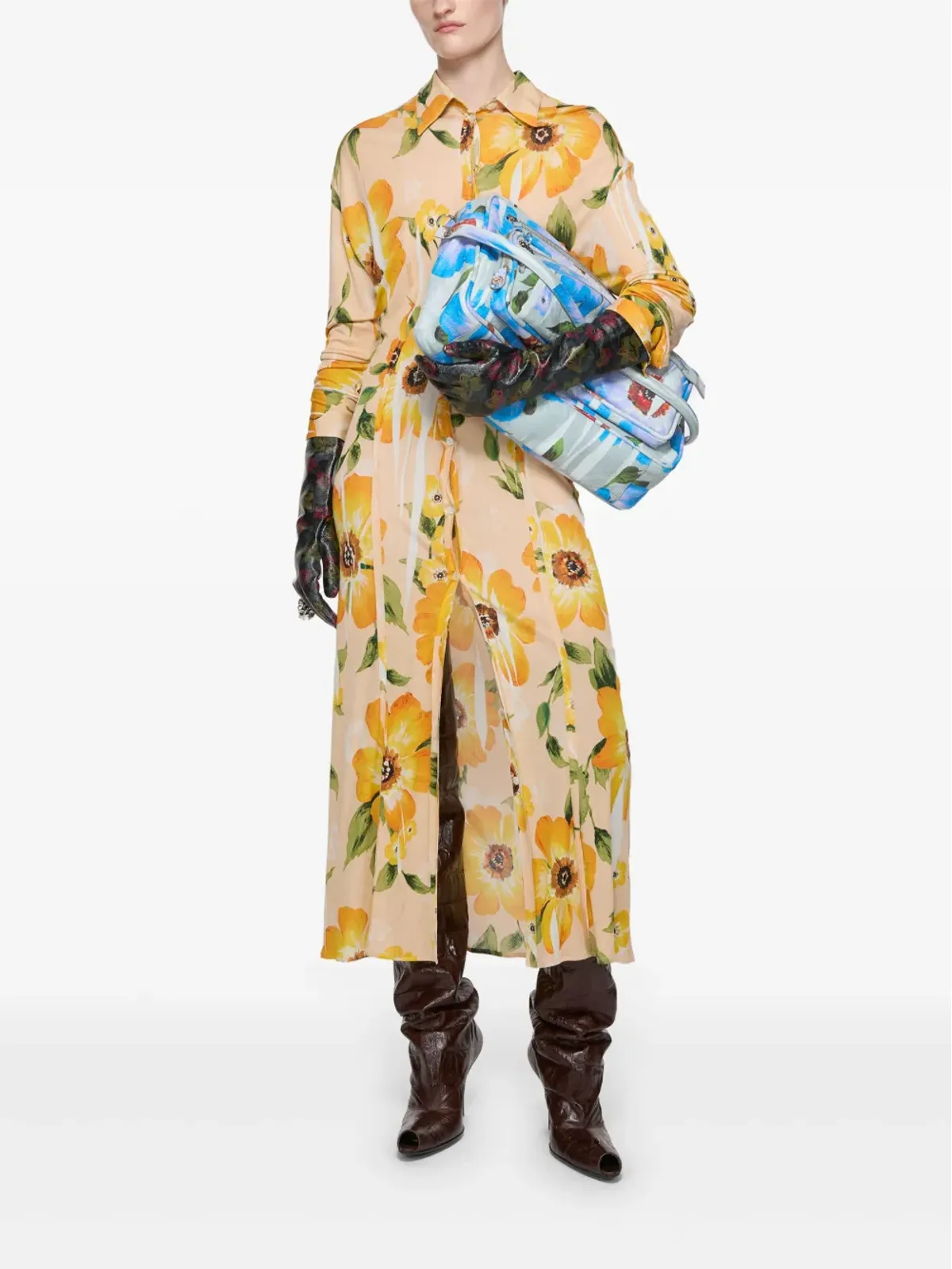 Acne Studios フローラルプリント ミディドレス - 画像3