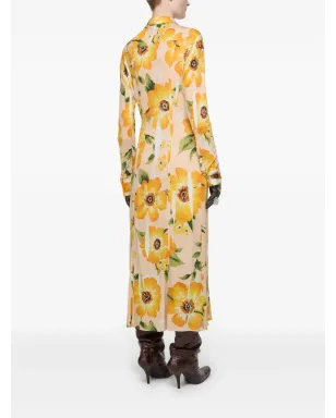 Acne Studios フローラルプリント ミディドレス - サムネイル4