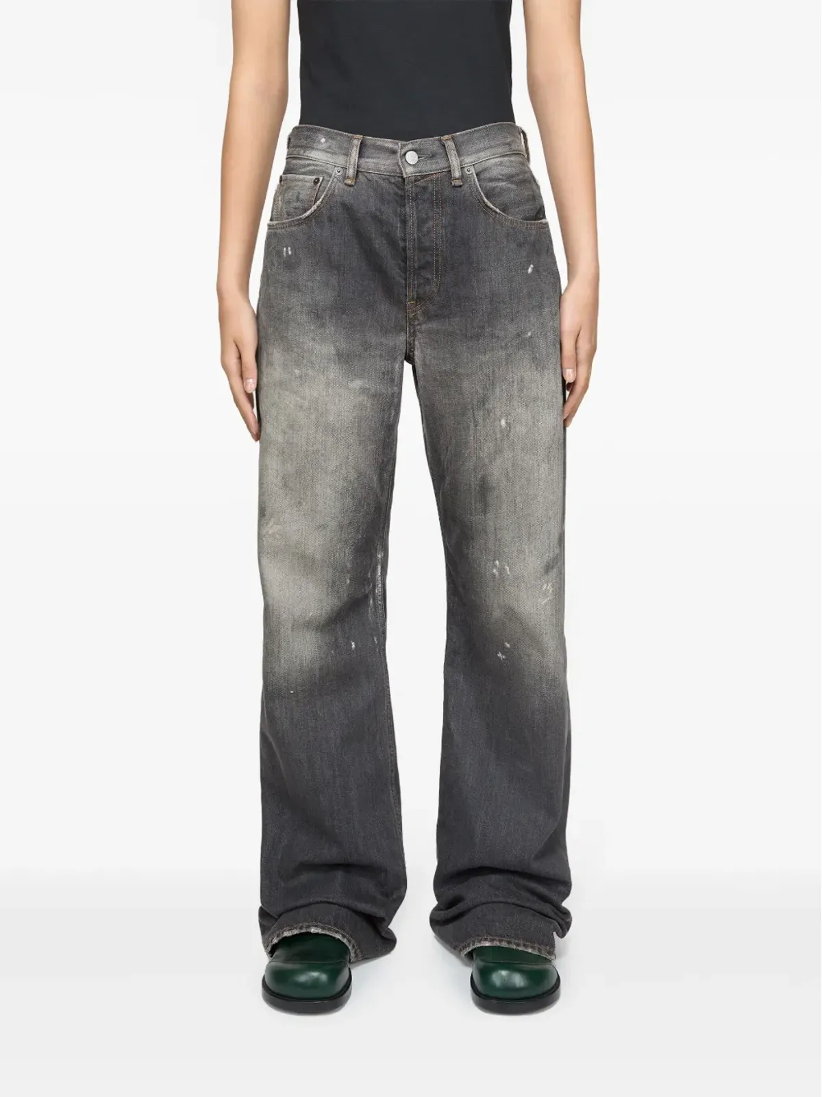 Acne Studios フェード加工のルーズジーンズ ブラック - 画像3