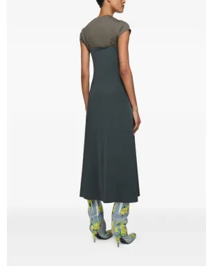 Acne Studios レイヤードドレス - グリーン - サムネイル4