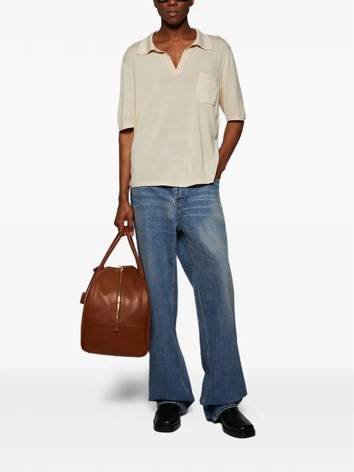 Saint Laurent ボウリングダッフルバッグ - ブラウン - 画像2