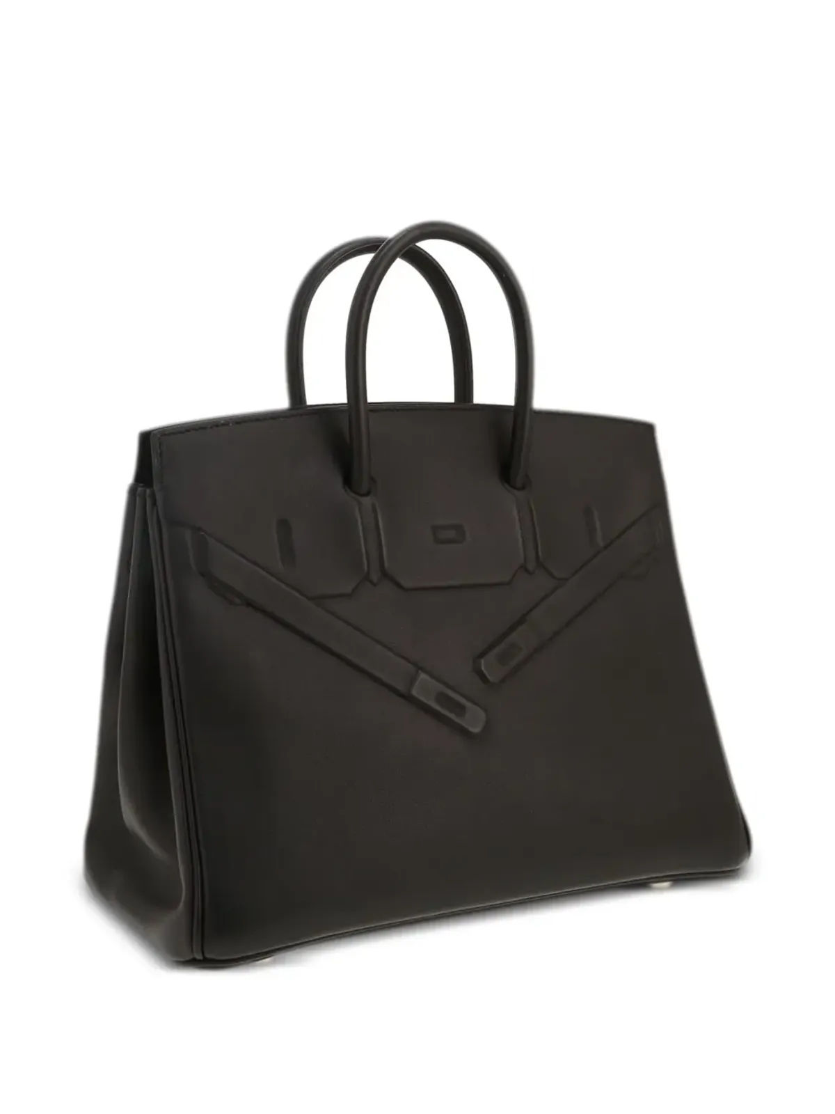 Hermès ビンテージ 2021 バーキン シャドウ ハンドバッグ - ブラック - 画像3