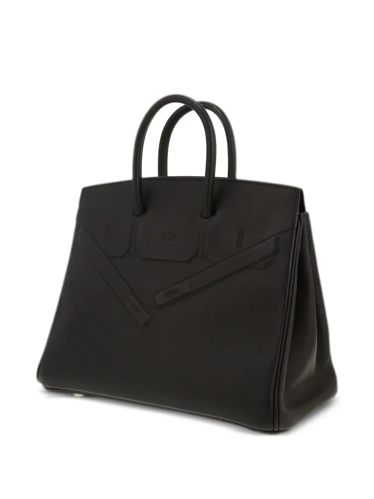 Hermès ビンテージ 2021 バーキン シャドウ ハンドバッグ - ブラック - 画像4