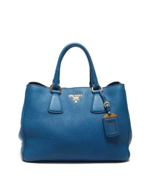 Prada ビンテージ 2000年代 ロゴレタリング ハンドバッグ ブルー - サムネイル1