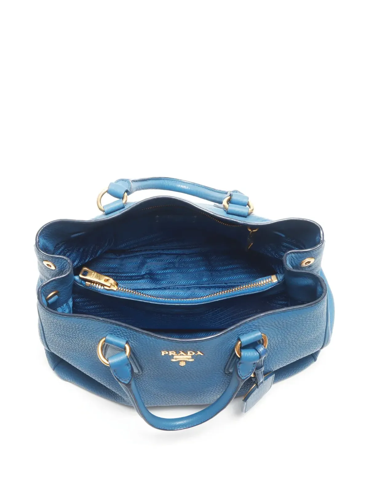 Prada ビンテージ 2000年代 ロゴレタリング ハンドバッグ ブルー - 画像5