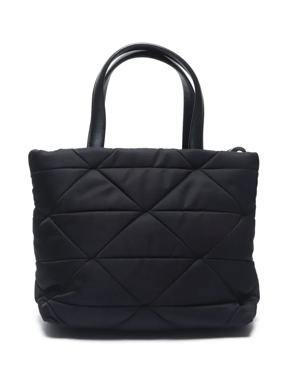 Prada ビンテージ 2024 小型キルティング リサイクルナイロン ツーウェイ ハンドバッグ - ブラック - 画像2