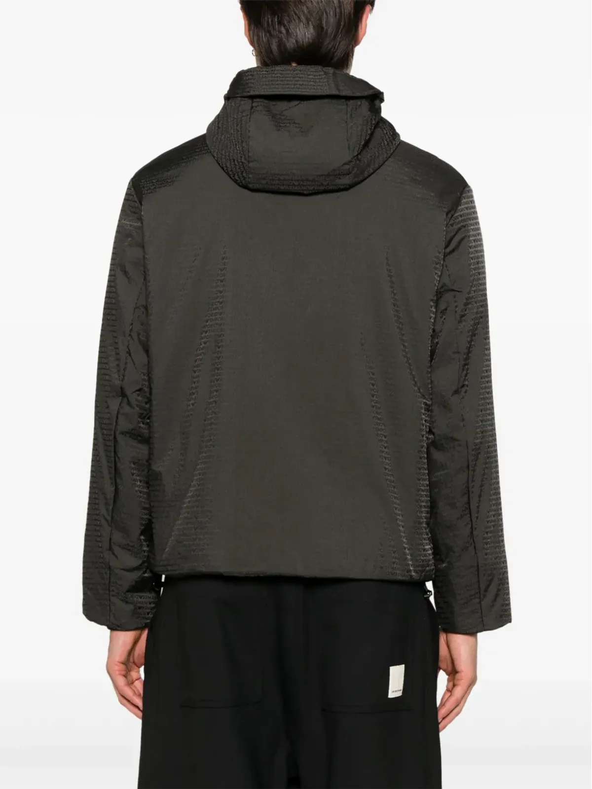 Emporio Armani ロゴジャカード フード付きブルゾン - 画像4