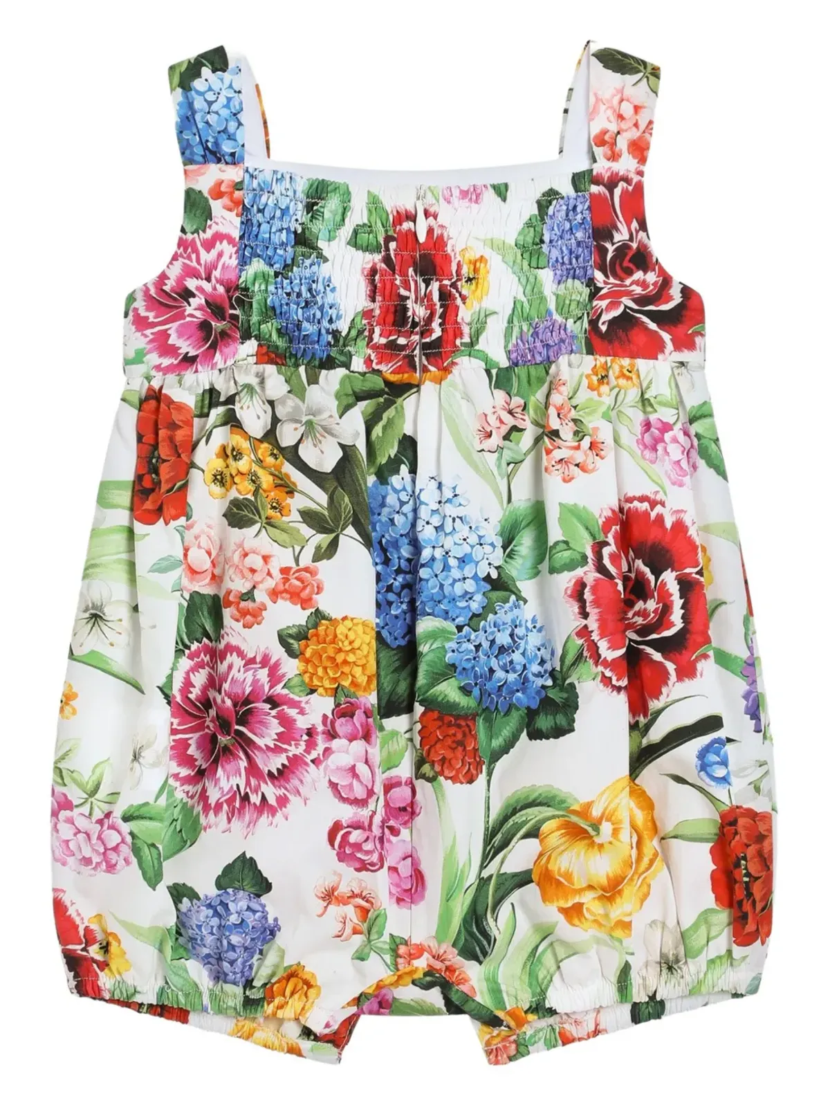 Dolce & Gabbana Kids 花柄プリントショートパンツ - ホワイト - 画像2