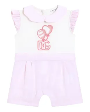 Dolce & Gabbana Kids コットンロンパース ホワイト - サムネイル1