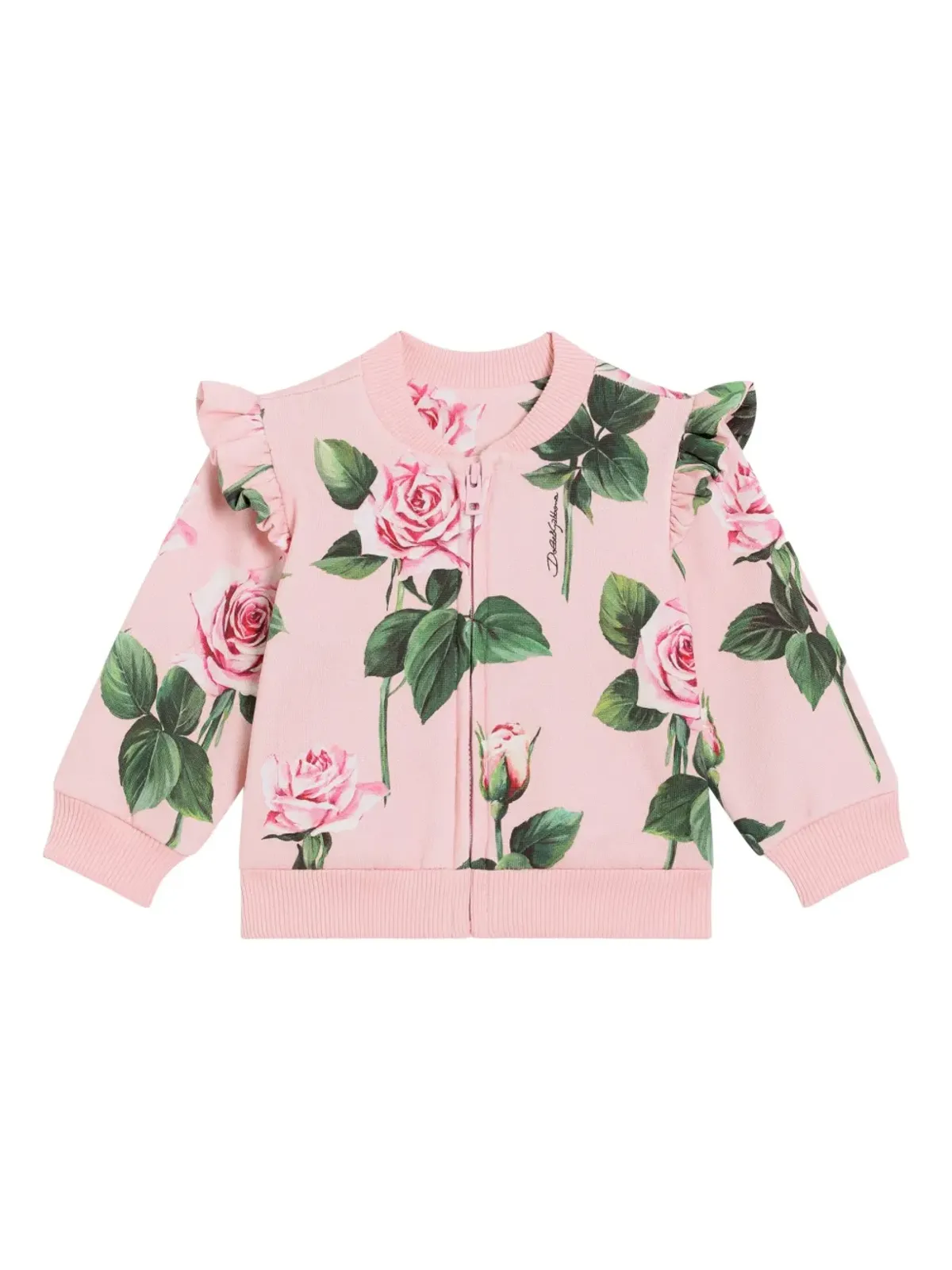 Dolce & Gabbana Kids フローラルプリント カーディガン ピンク - 画像1
