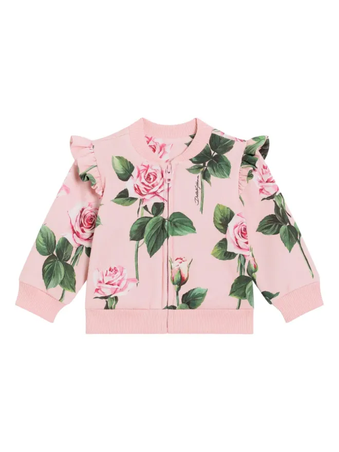 Dolce & Gabbana Kids Dolce & Gabbana Kids フローラルプリント カーディガン ピンクの商品画像