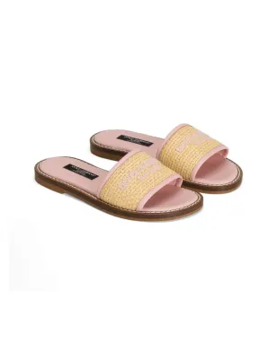 Dolce & Gabbana Kids 刺繍ロゴ サンダル - ピンク - サムネイル2