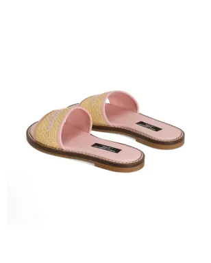 Dolce & Gabbana Kids 刺繍ロゴ サンダル - ピンク - サムネイル3