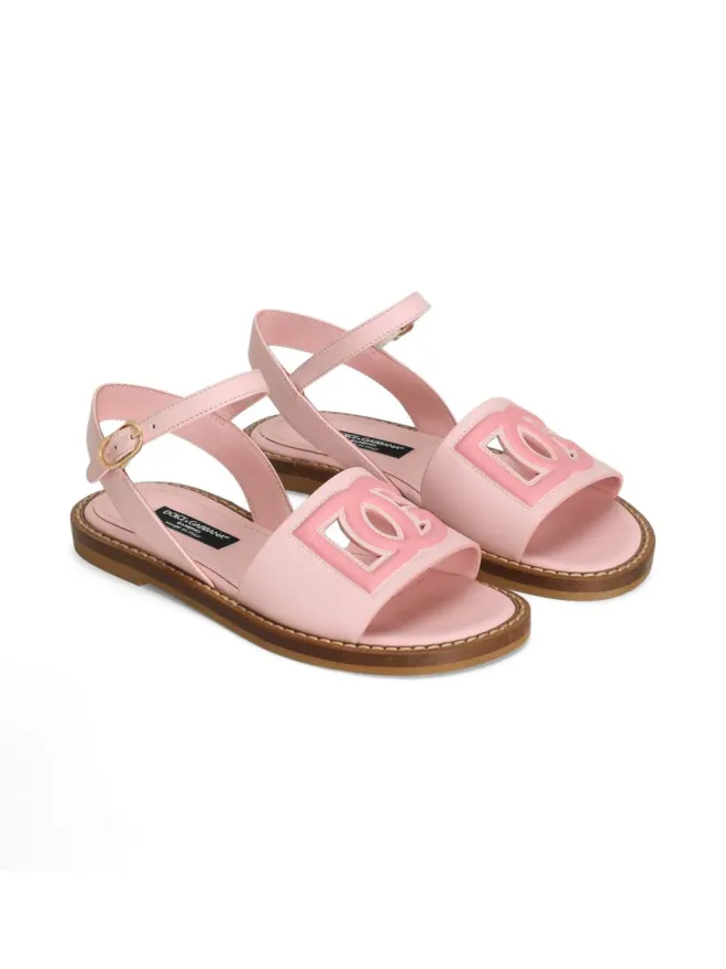 Dolce & Gabbana Kids Dolce & Gabbana Kids ロゴサンダル - ピンクの商品画像