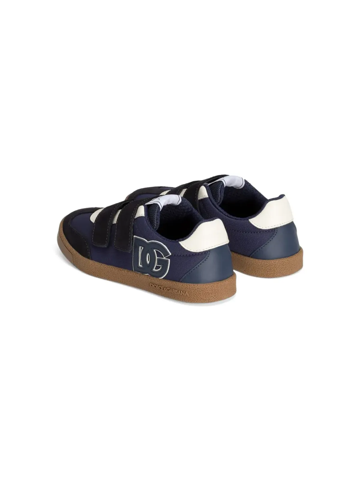 Dolce & Gabbana Kids ロゴパッチスニーカー ブルー - 画像3