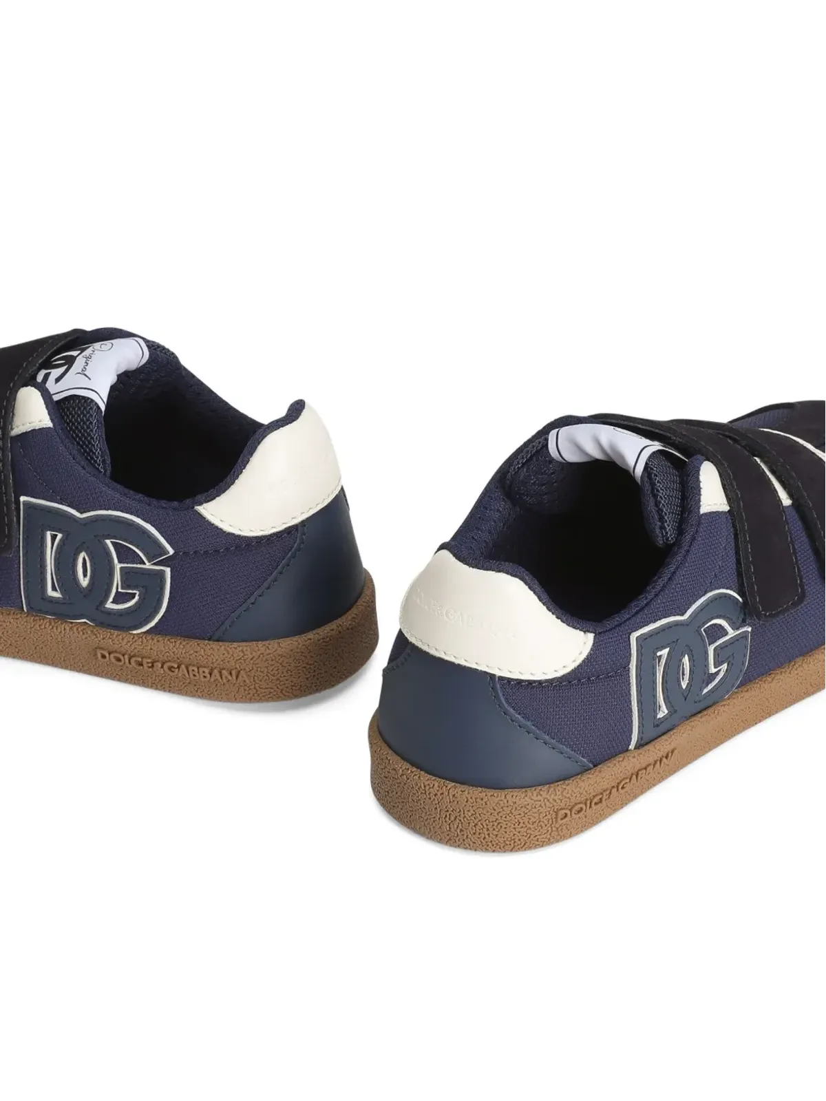 Dolce & Gabbana Kids ロゴパッチスニーカー ブルー - 画像4