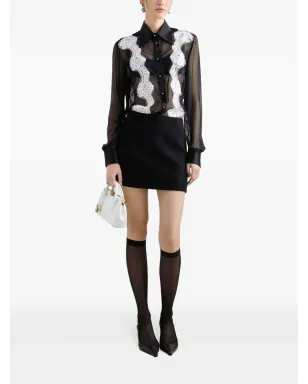 Dolce & Gabbana レーストリム付きミニスカート - サムネイル2