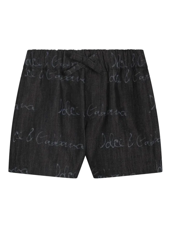 Dolce & Gabbana Kids Dolce & Gabbana Kids ロゴプリント ショーツ ブルーの商品画像